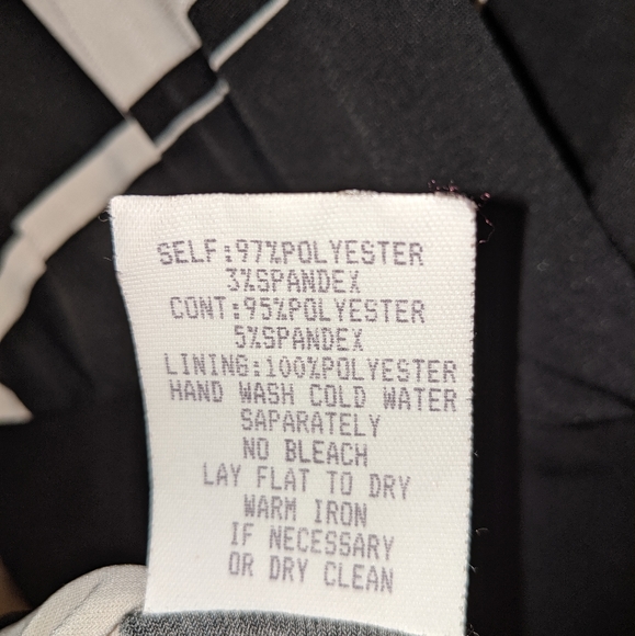 Black and cream knee length dress - Picture 3 of 4